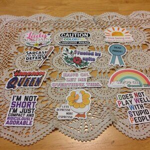 Stickers for cellphone, hydration bottles, Sarcasm